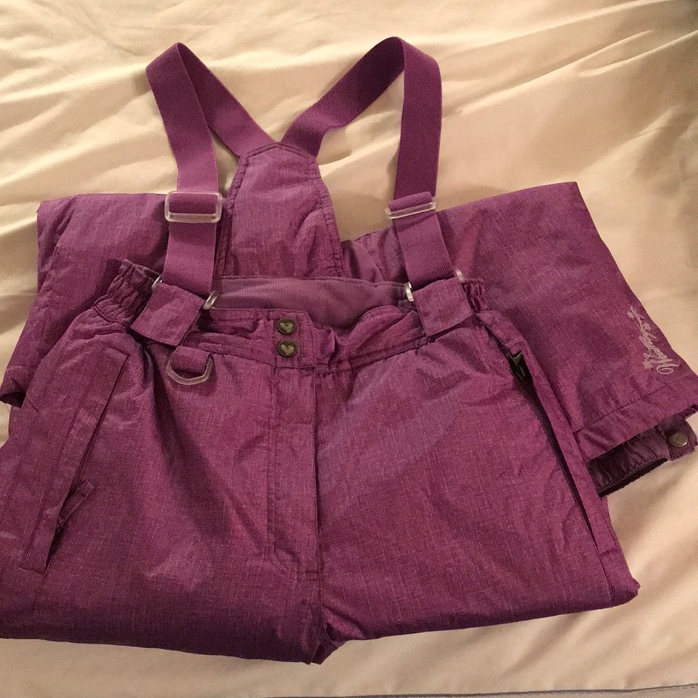 Purple Weathrproof Snow Bibs